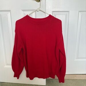 Jessica Simpson Vibrant Red Crewneck Sweater